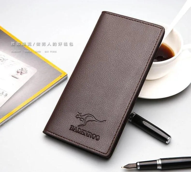 Men's Leather Wallet Black Formal Multipurpose