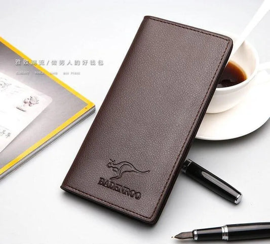 Men's Leather Wallet Black Formal Multipurpose