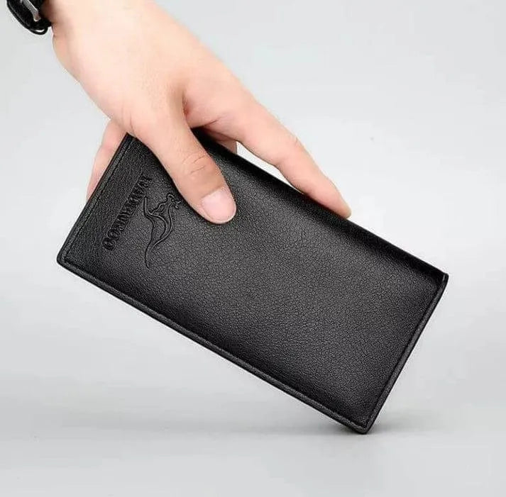 Men's Leather Wallet Black Formal Multipurpose