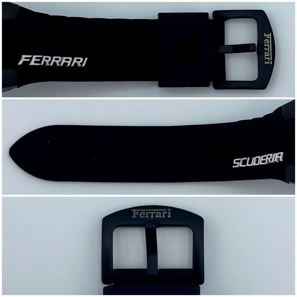 Ferrari Chronograph Watch Black Orange Stainless Steel