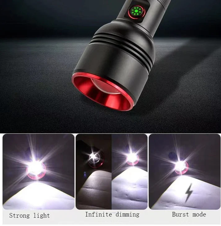 Outdoor Super Power Multifunctional Aluminum Alloy Tactical Flashlight Zoomable Waterproof Worklight