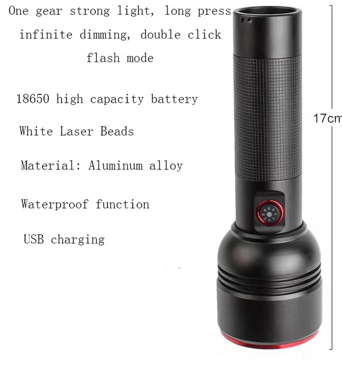 Outdoor Super Power Multifunctional Aluminum Alloy Tactical Flashlight Zoomable Waterproof Worklight
